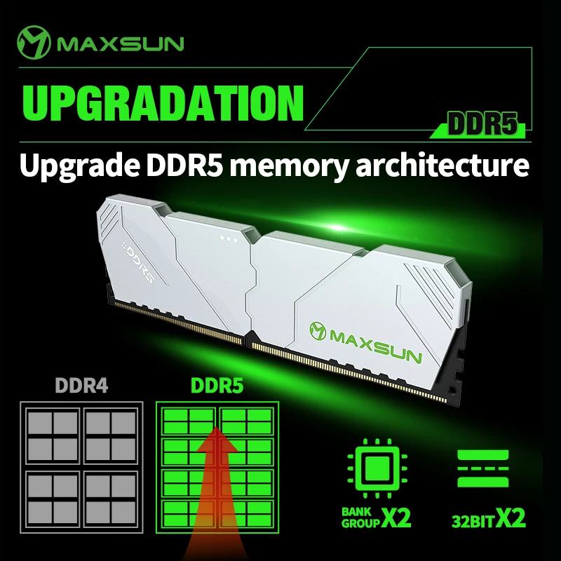 Ddr5 32Gb - MAXSUN dissipateur thermique mémoire RAM DDR5