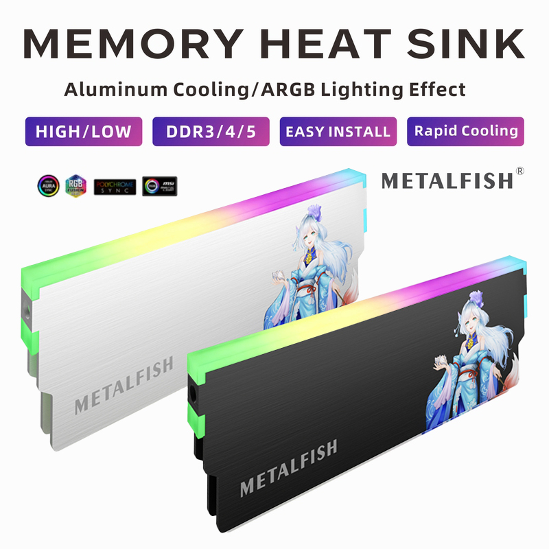 Ddr5 Memory - METALFISH DRAM dissipateur thermique 5V-3PIN ARGB